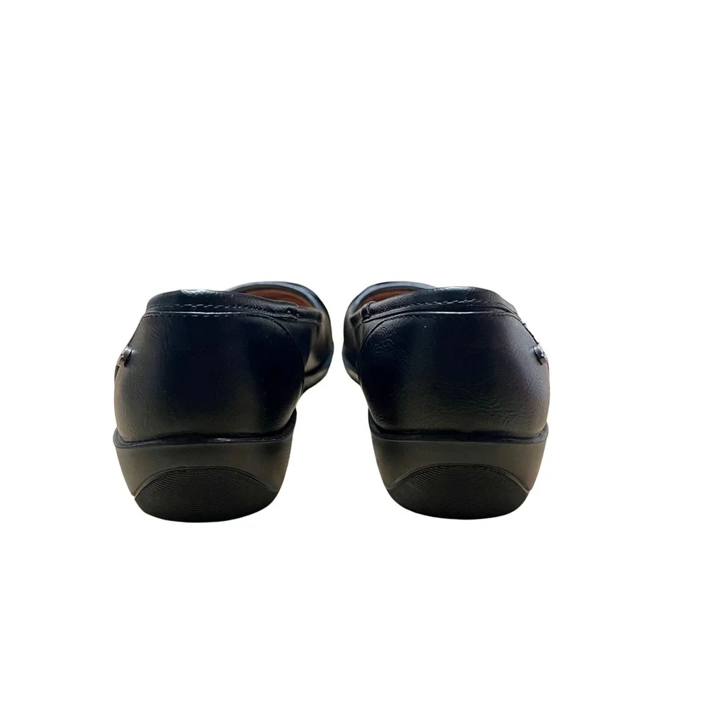 LifeStride I-Loyal Black Tumble Wedge Pumps Womens 10W Soft System‎ NEW Comfort